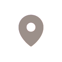 Graues Standort-Symbol mit rundem Ausschnitt in der Mitte.